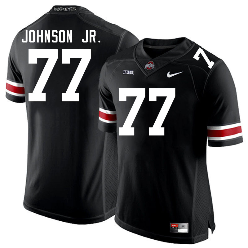 #77 Paris Johnson Jr. Ohio State Buckeyes Jerseys Football Stitched-Black